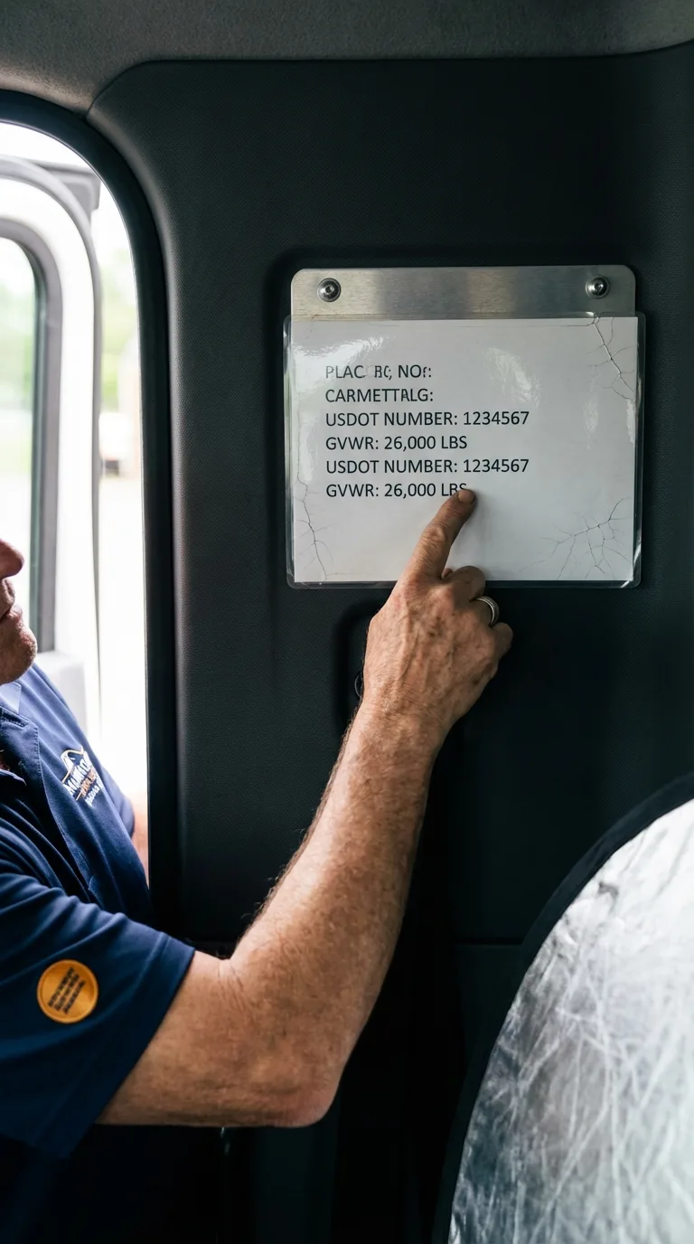 USDOT licensing placard verification in Mogadore